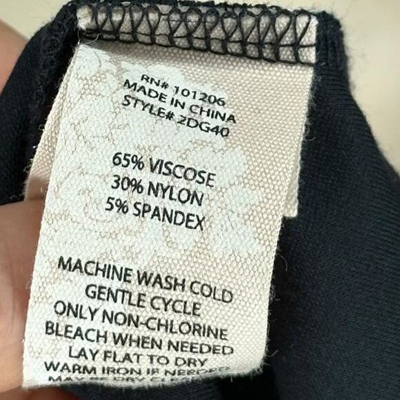 SOFT SURROUNDINGS Black Diamond Cutout Long Sleeve Midi Dress Women's Medium - Picture 4 of 6